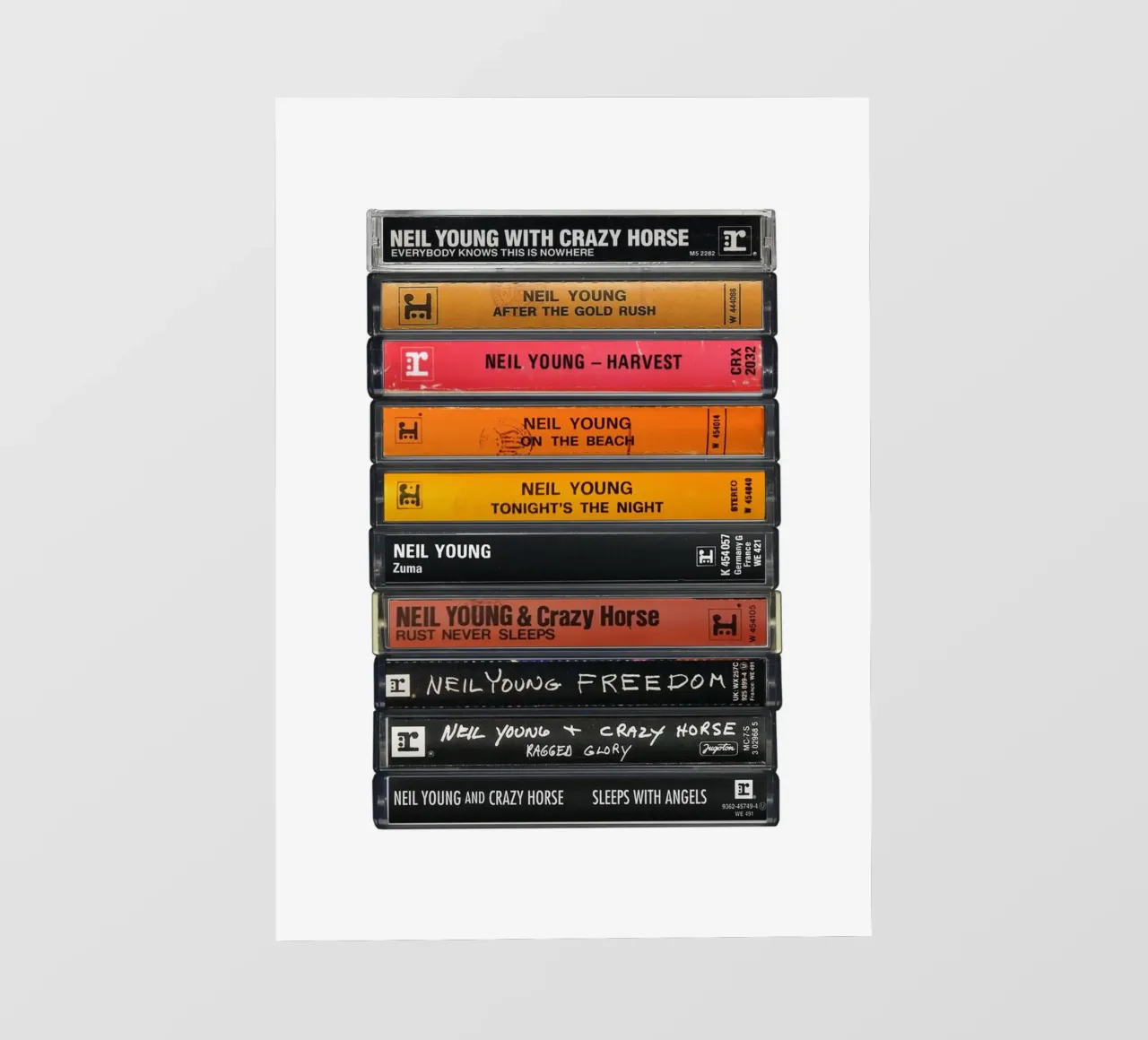 Neil Young - Album raccolti - Stampa su cassetta pellicola backlit da MrMustardPrints