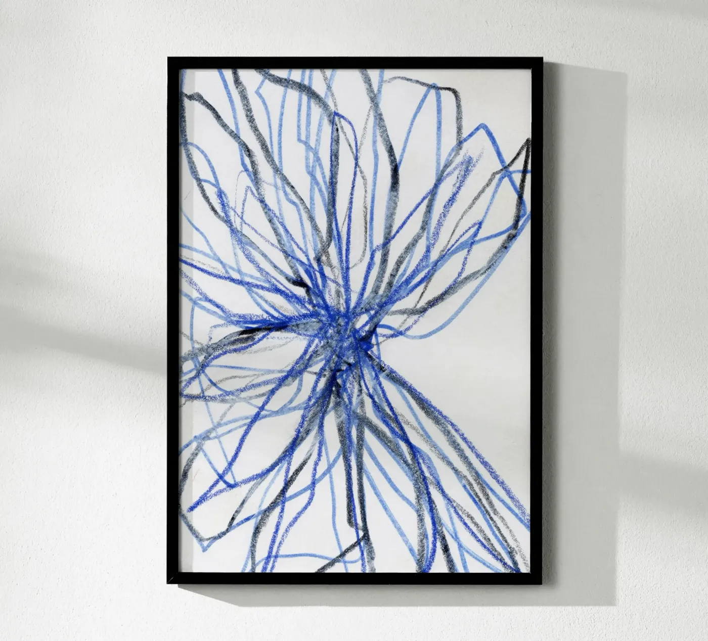 Blue Flower poster da Abstrakte Malerei