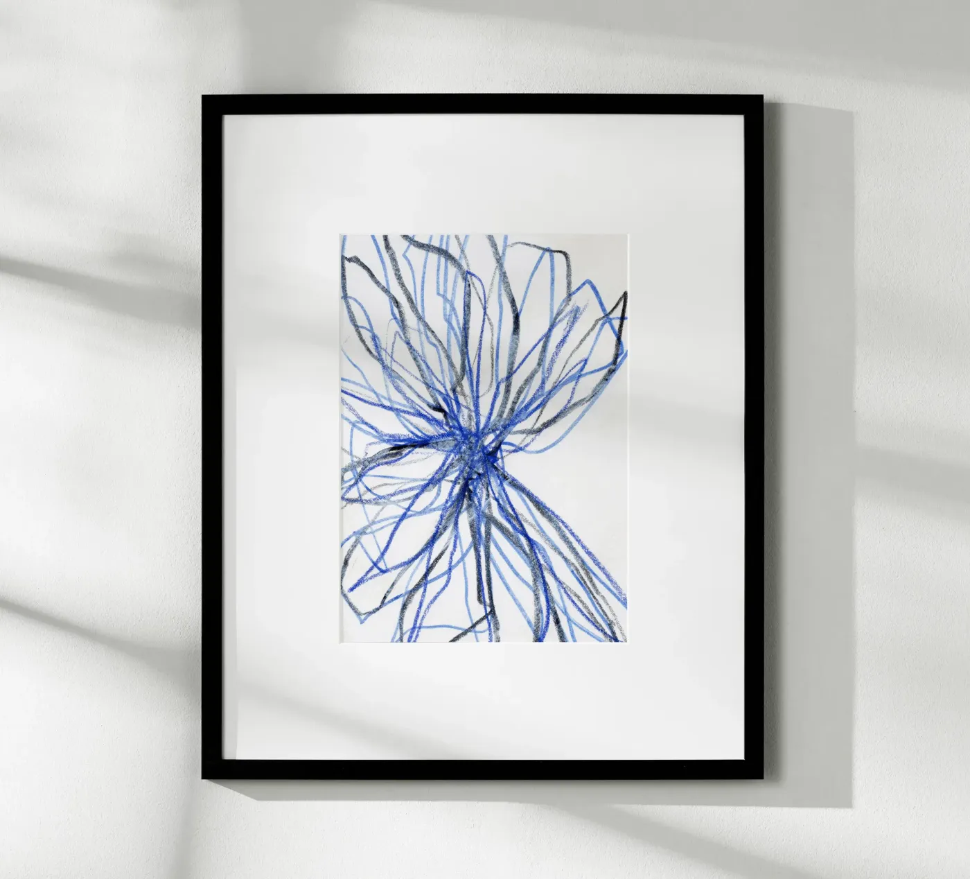 Blue Flower poster da Abstrakte Malerei