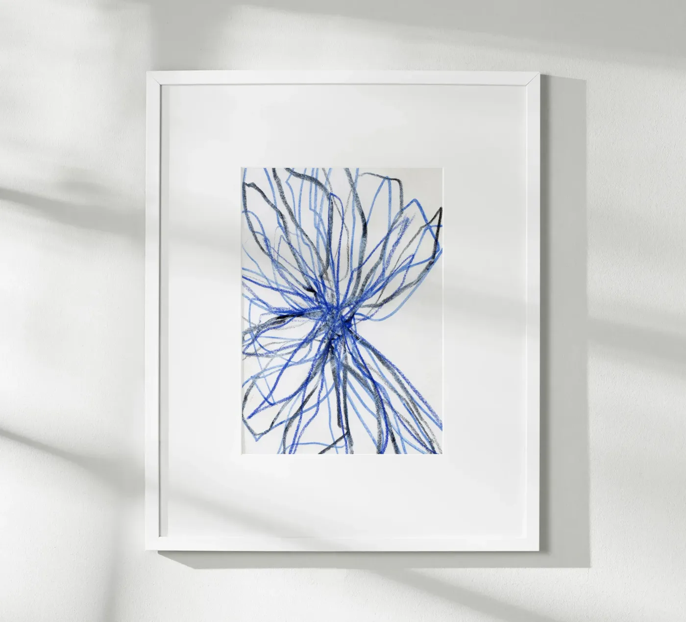 Blue Flower poster da Abstrakte Malerei