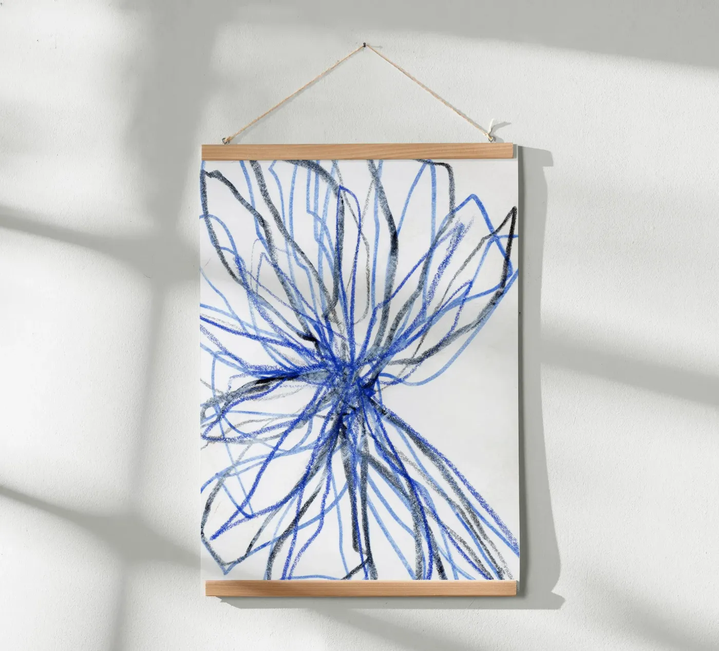 Blue Flower poster da Abstrakte Malerei