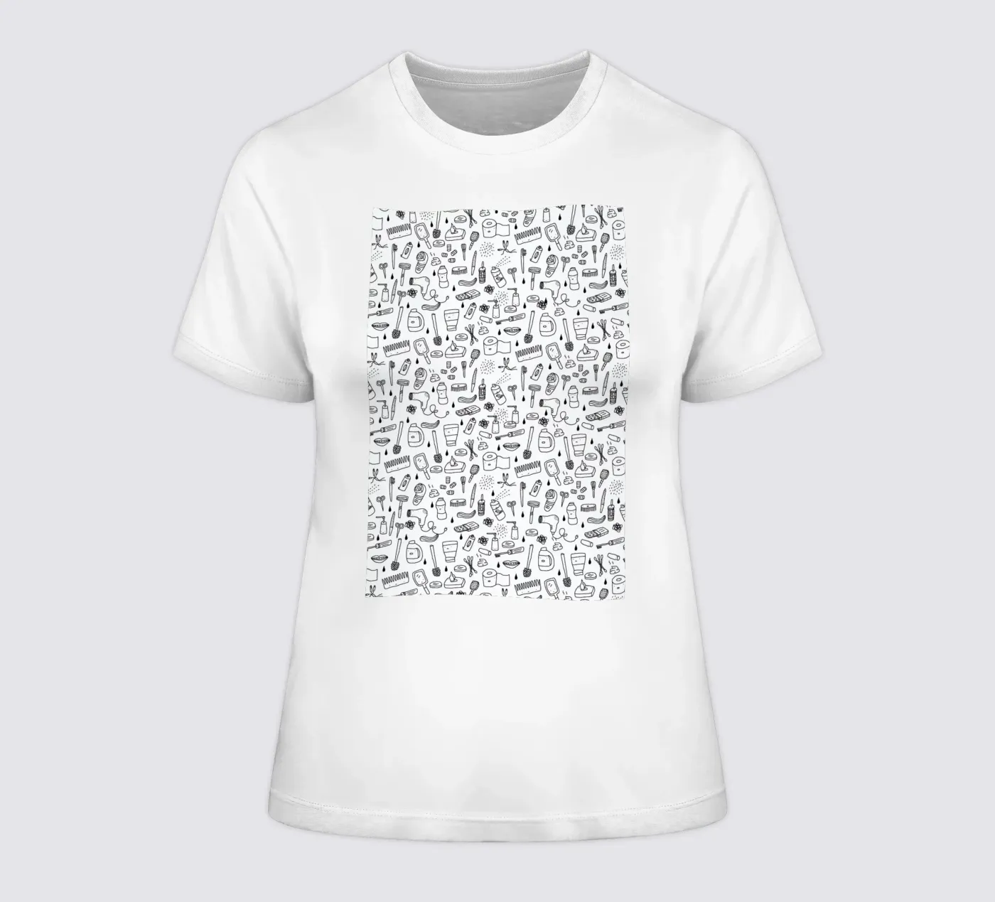 Shower Pattern t-shirt da donna da Herzette