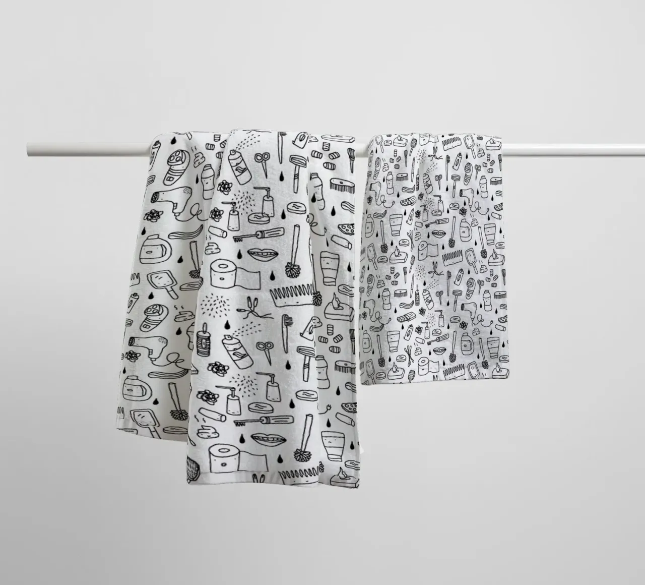 Shower Pattern towel by Herzette