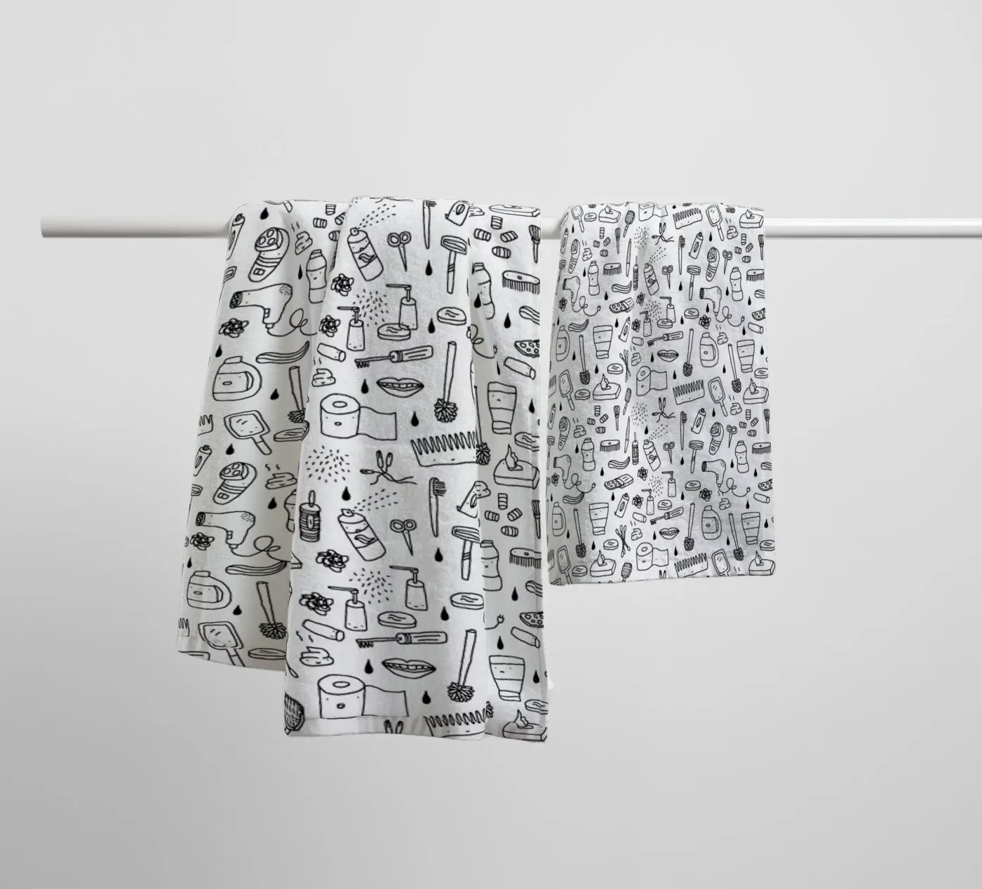 Shower Pattern towel by Herzette