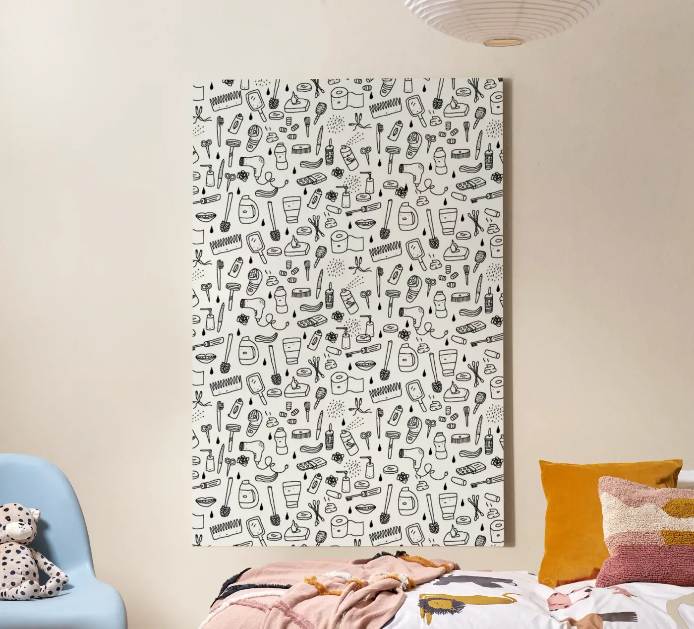Shower Pattern canvas by Herzette