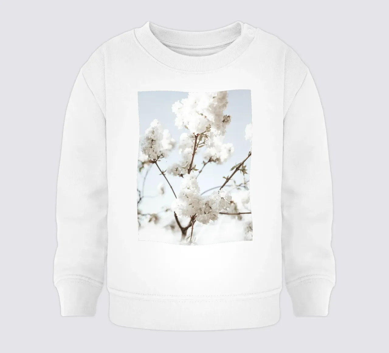 Elegante design a fiori bianchi - brezza di primavera felpa neonato da Whole©