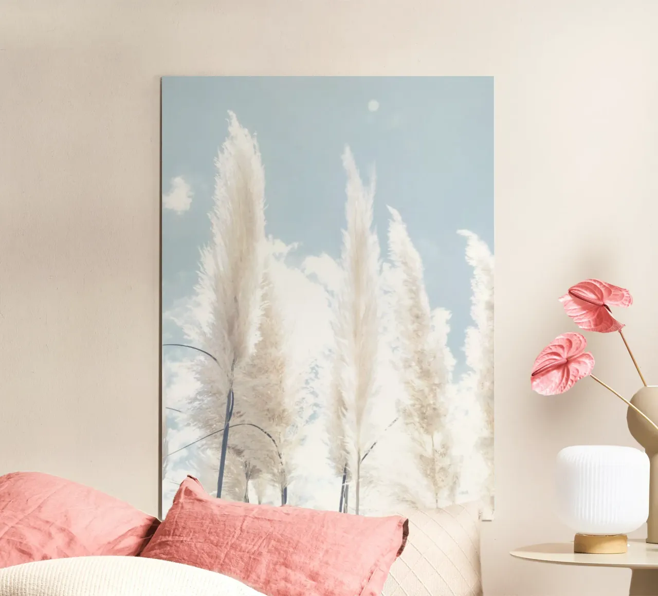 Delicaat pampagras - natuurlijk ontwerp in boho-stijl poster van Whole©