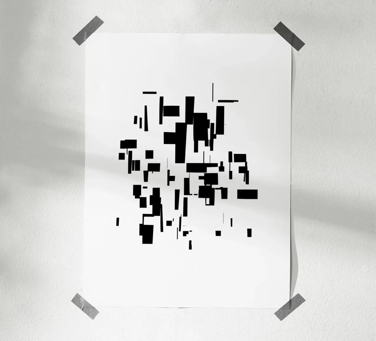 Organic Minimalism 8 | Black and White Abstract hahnemühle van sabidussi