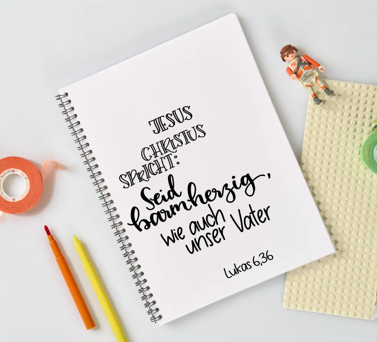 Seid barmherzig spiral notebook by Letters of Love