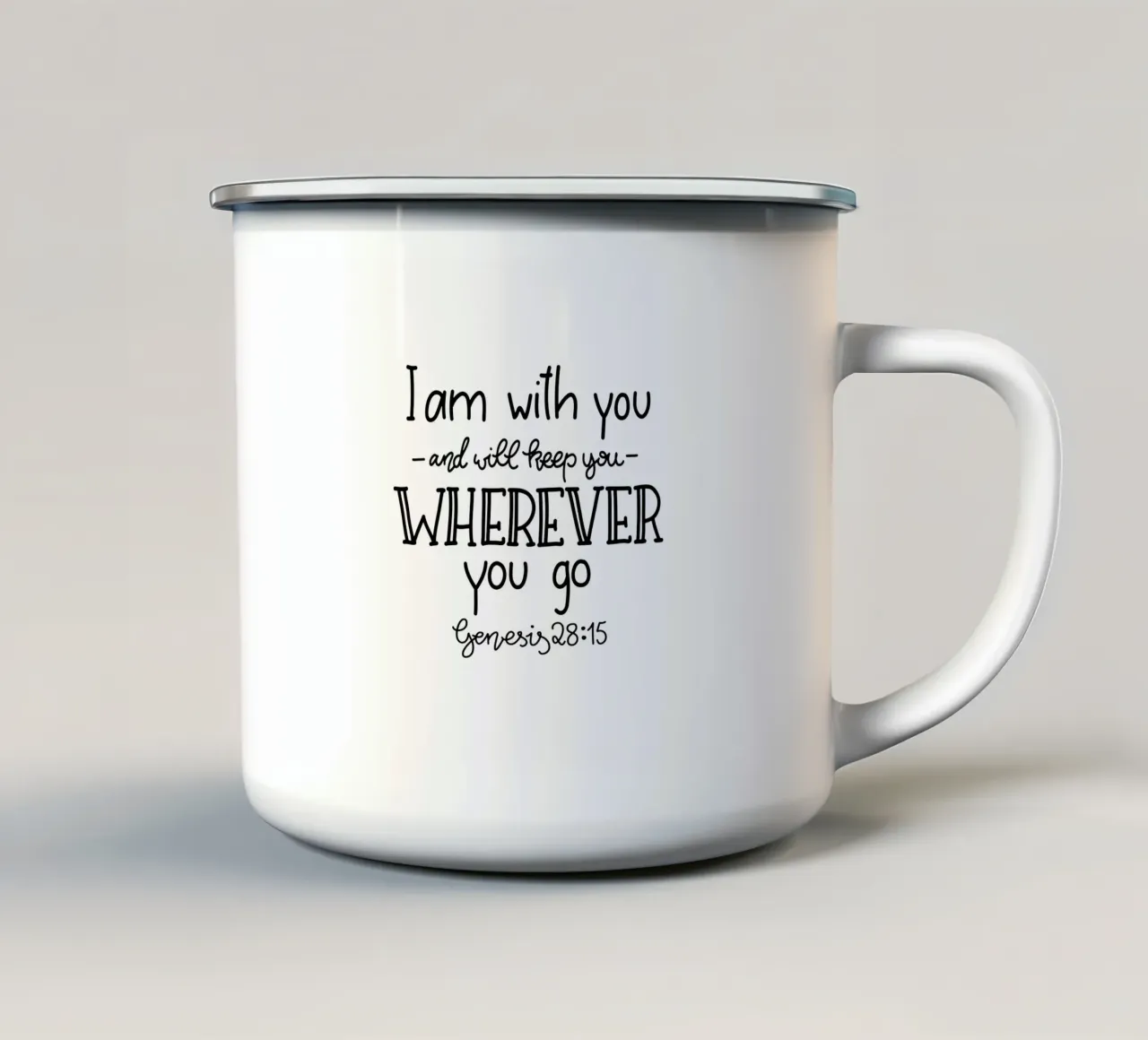I am with you tazza in smalto da Letters of Love