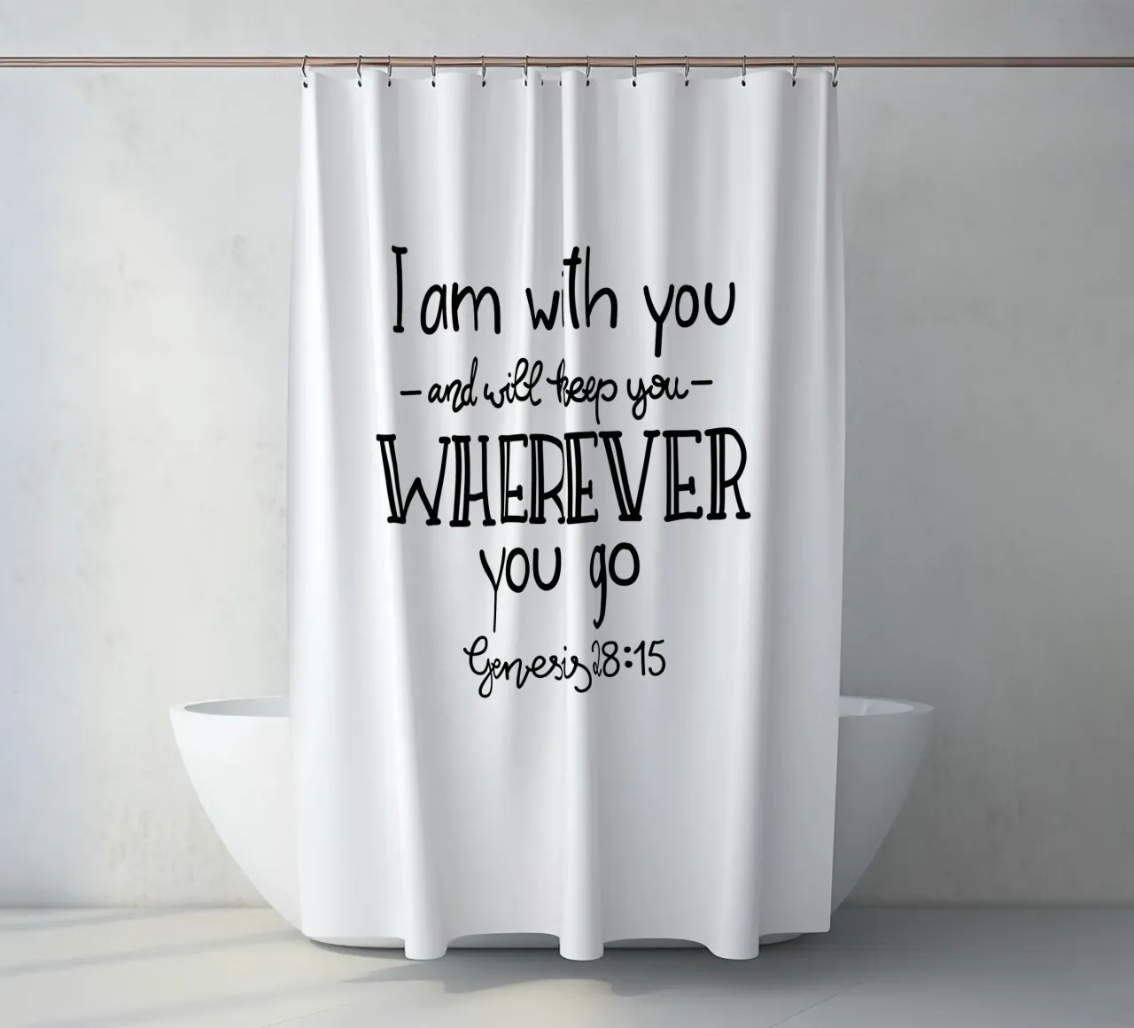 I am with you tenda da doccia da Letters of Love