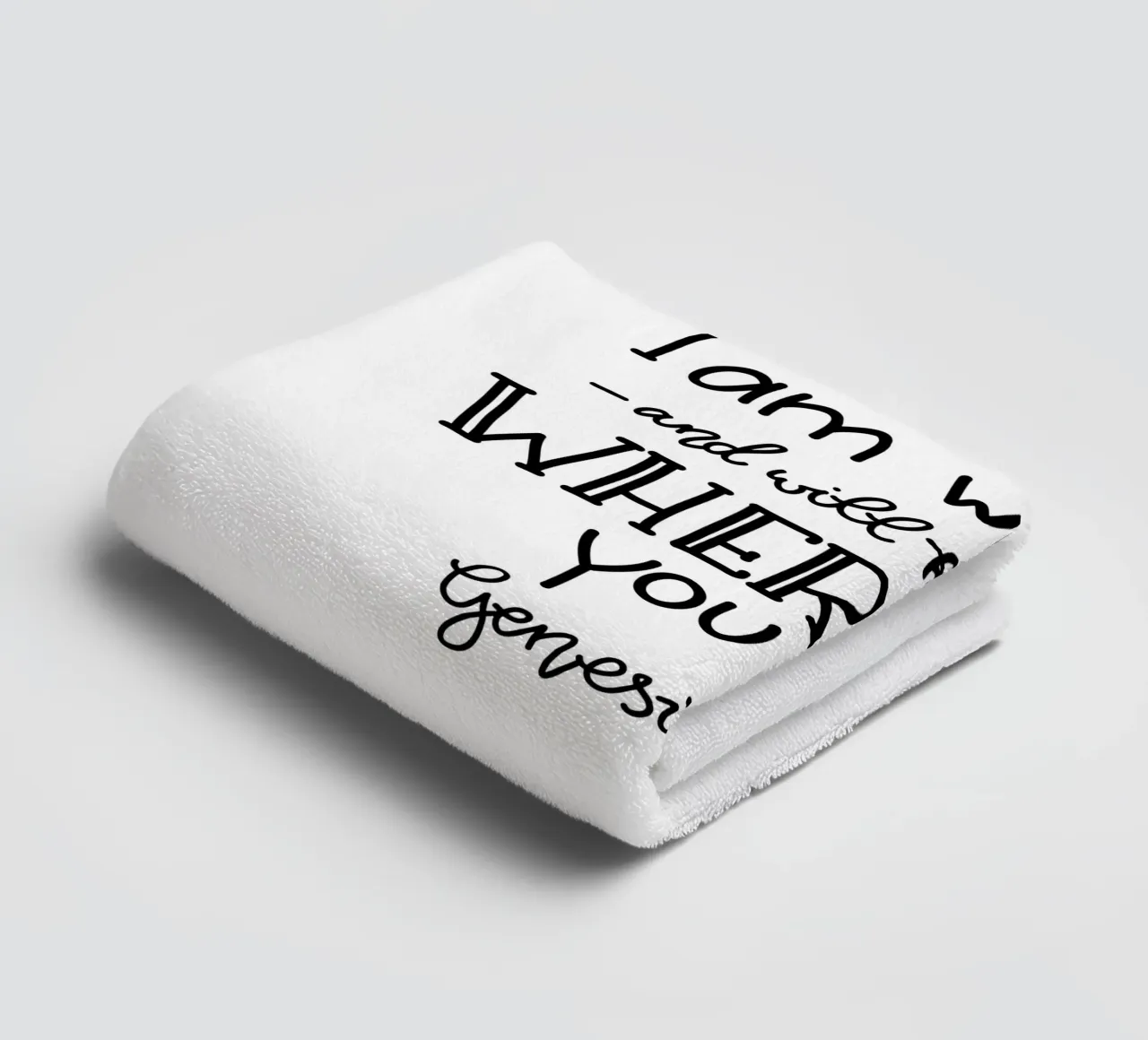 I am with you asciugamano da bagno da Letters of Love