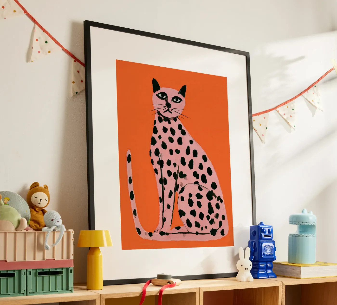 Pink Leopard Cat Poster von cityart
