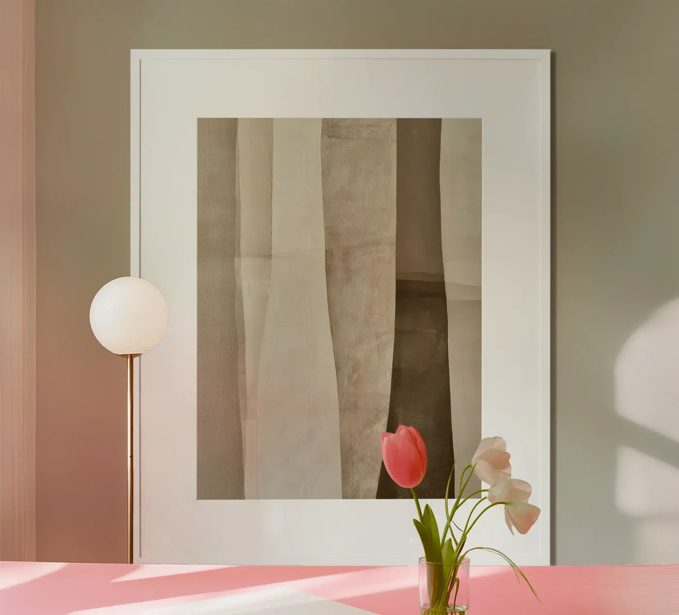 Minimal Beige Architectural Forms poster da Flow Line 2