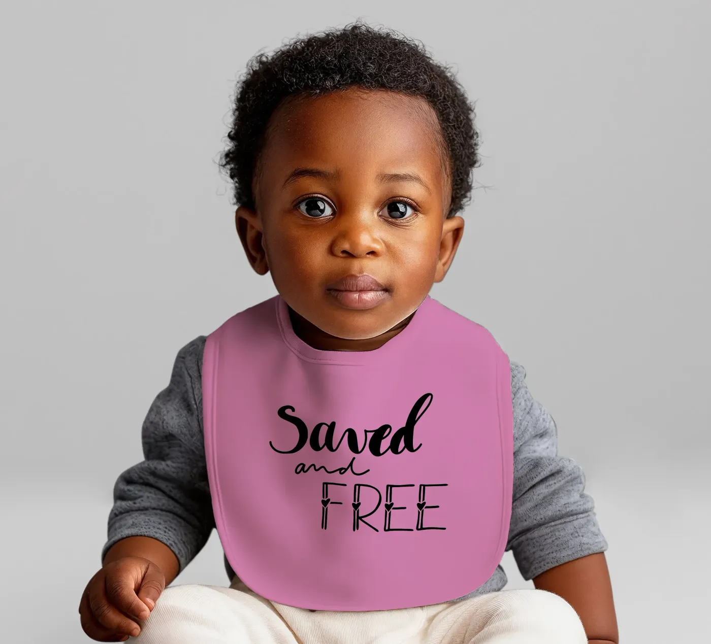 Saved and free bavaglino da Letters of Love