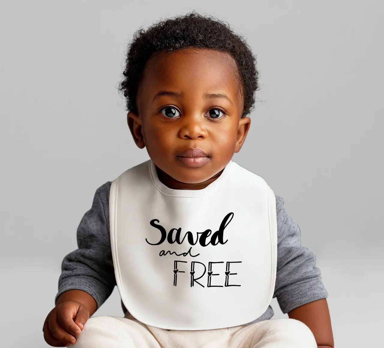 Saved and free bavaglino da Letters of Love