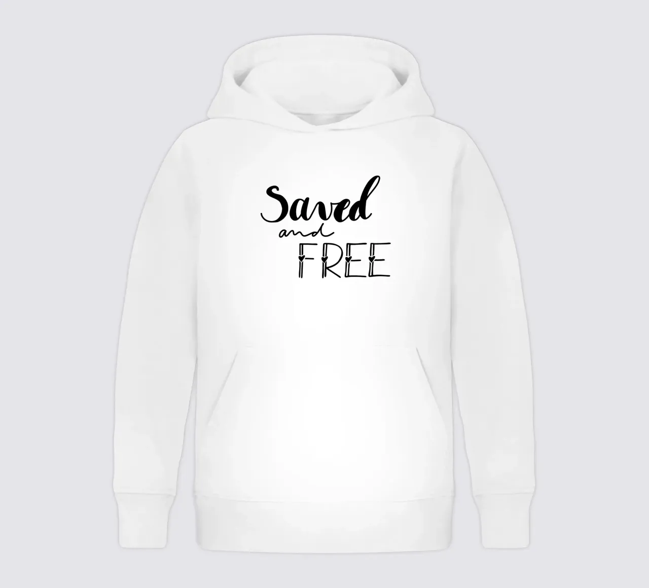 Saved and free felpa bambino con cappuccio da Letters of Love