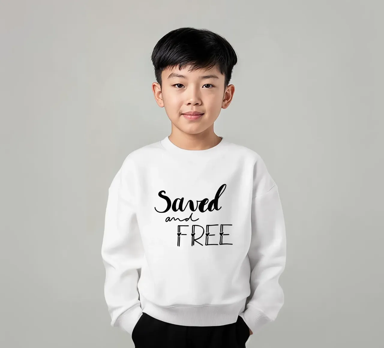 Saved and free felpa bambino da Letters of Love