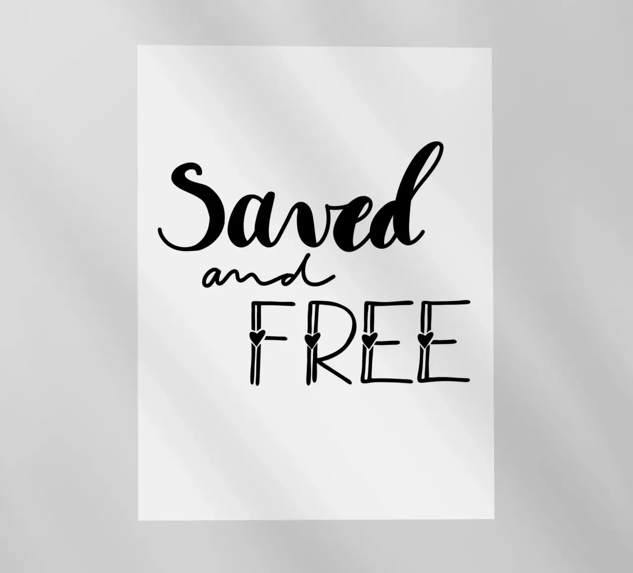 Saved and free pellicola backlit da Letters of Love