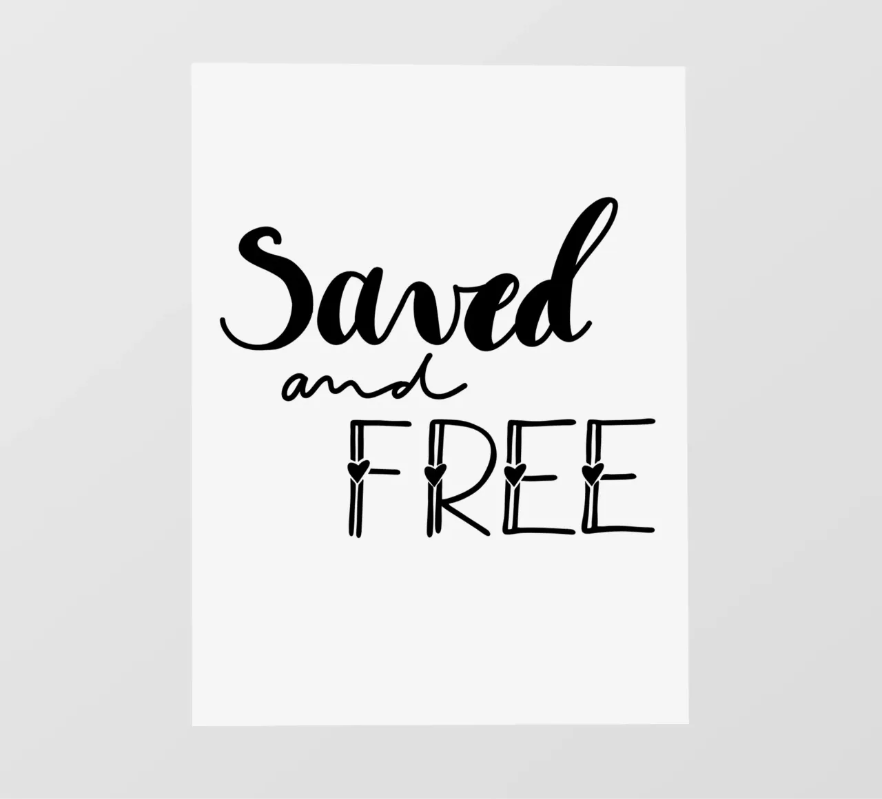 Saved and free telo in pvc da Letters of Love