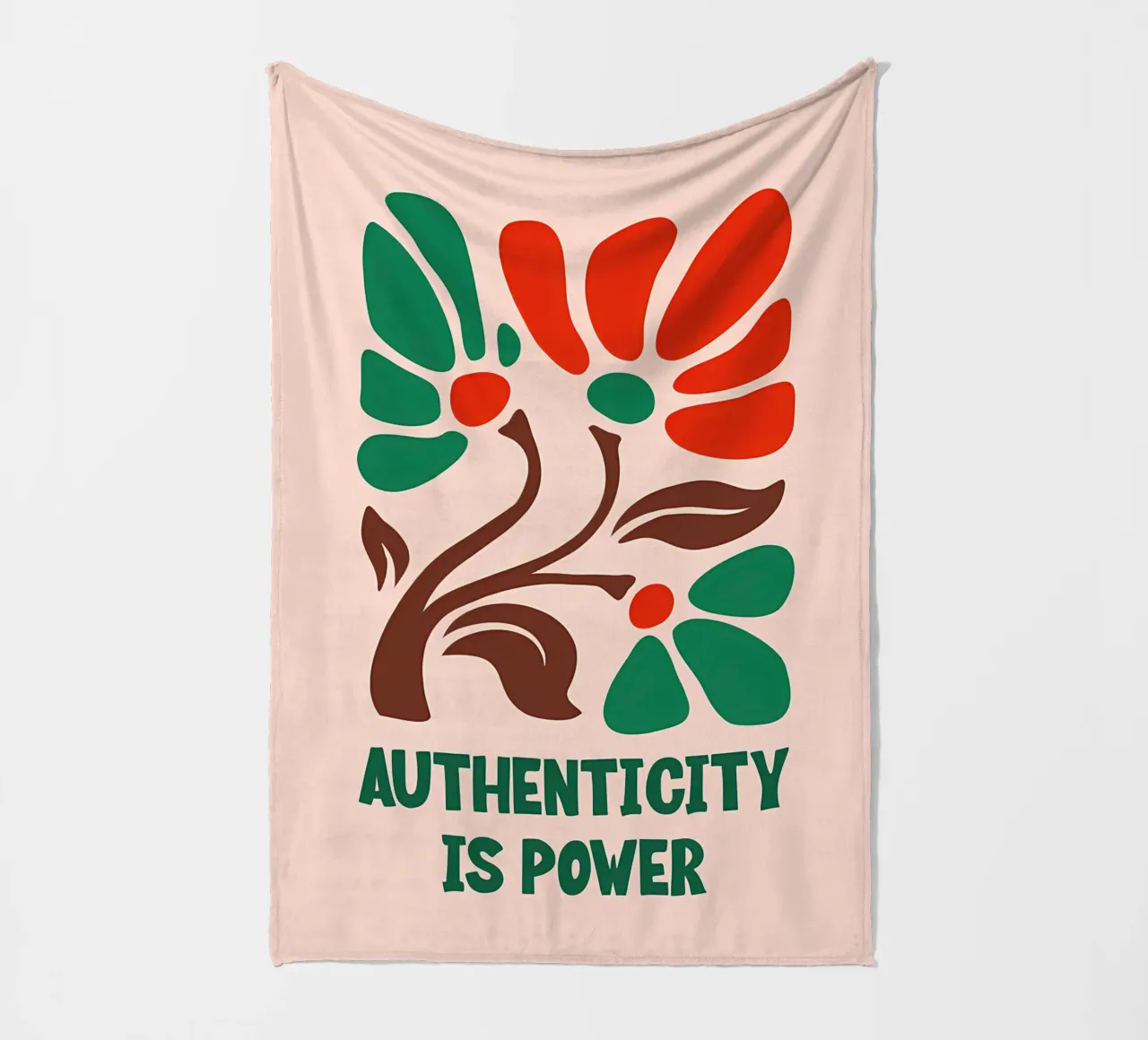 Authentic Bloom fleece blanket by inspirational quote