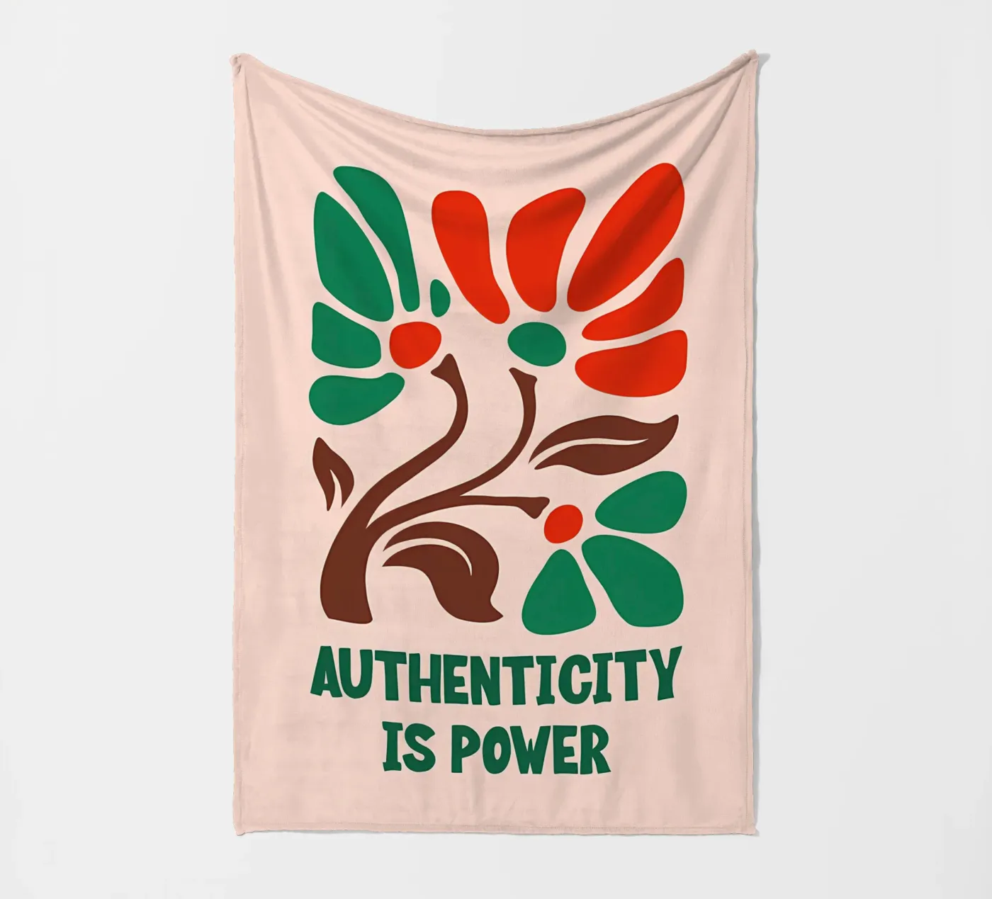 Authentische Blüte Fleecedecke von inspirational quote