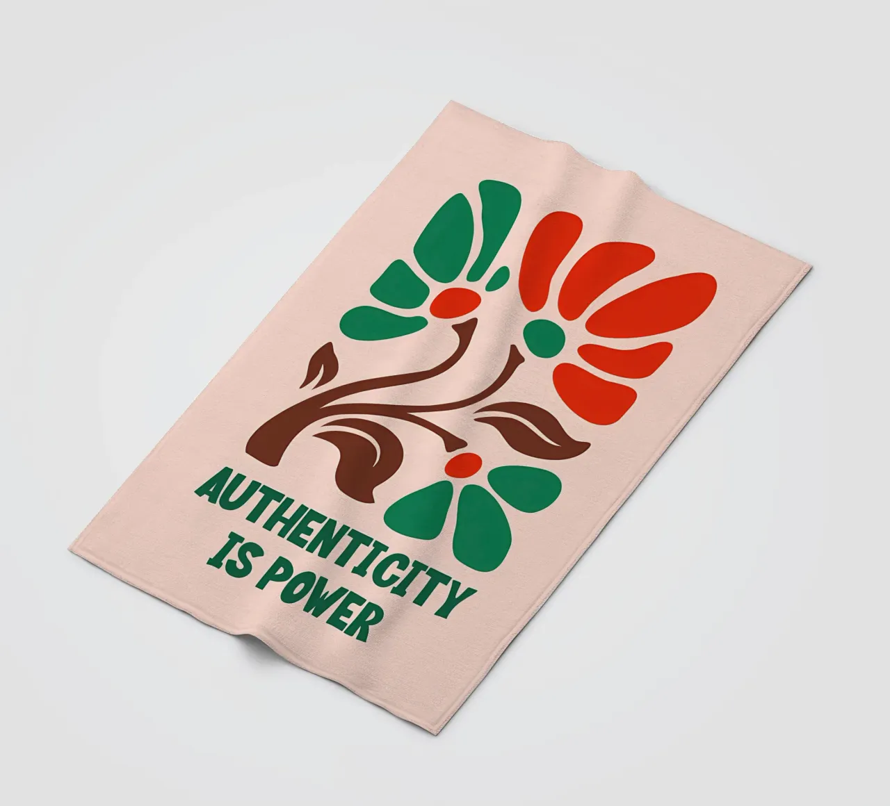 Authentic Bloom fleece blanket by inspirational quote