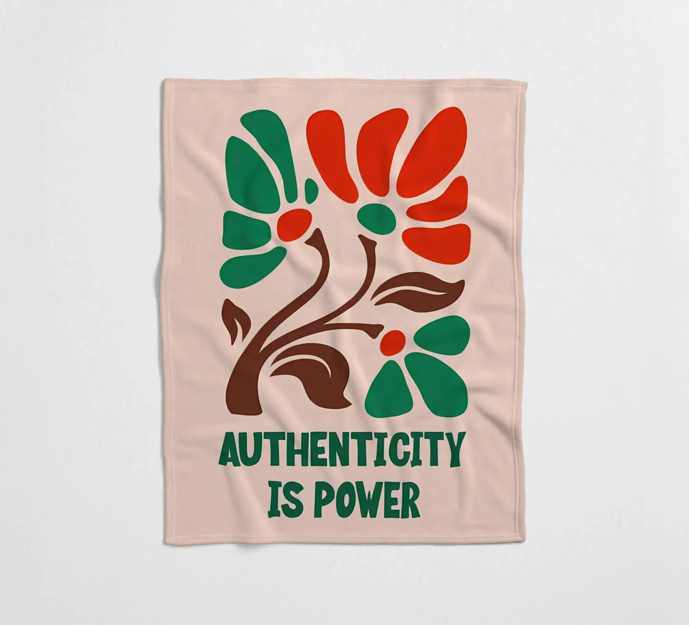 Authentische Blüte Fleecedecke von inspirational quote