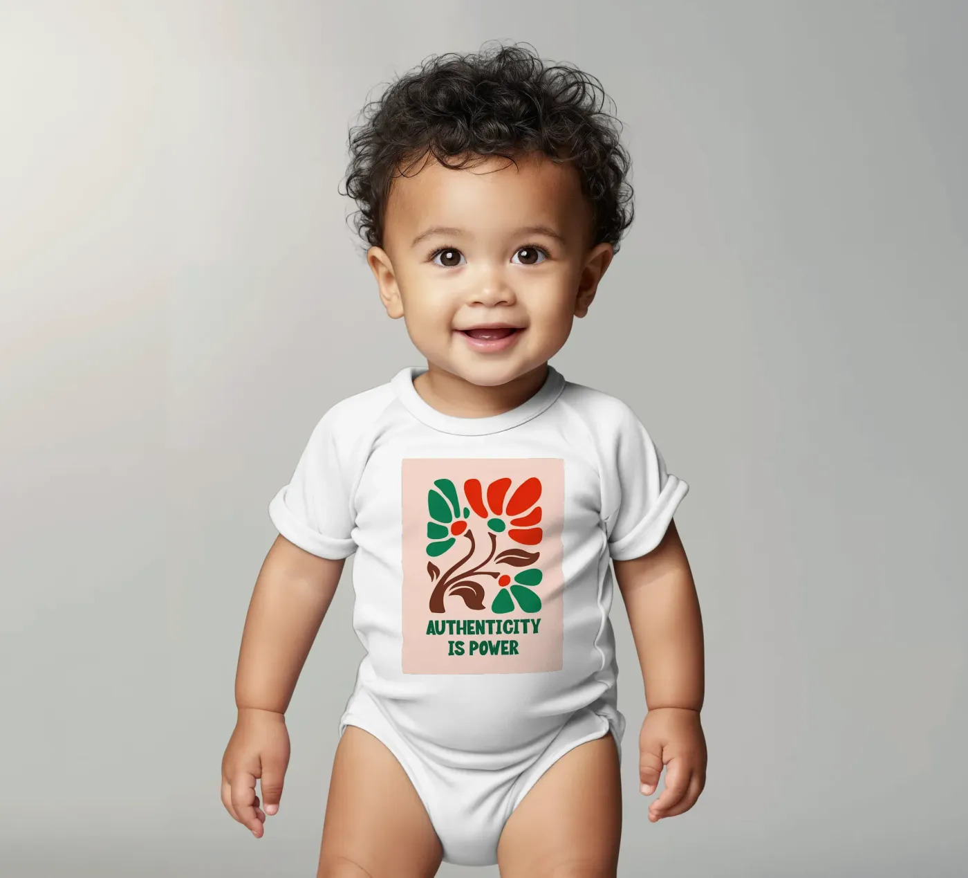 Authentic Bloom Kurzarm Babybody von inspirational quote