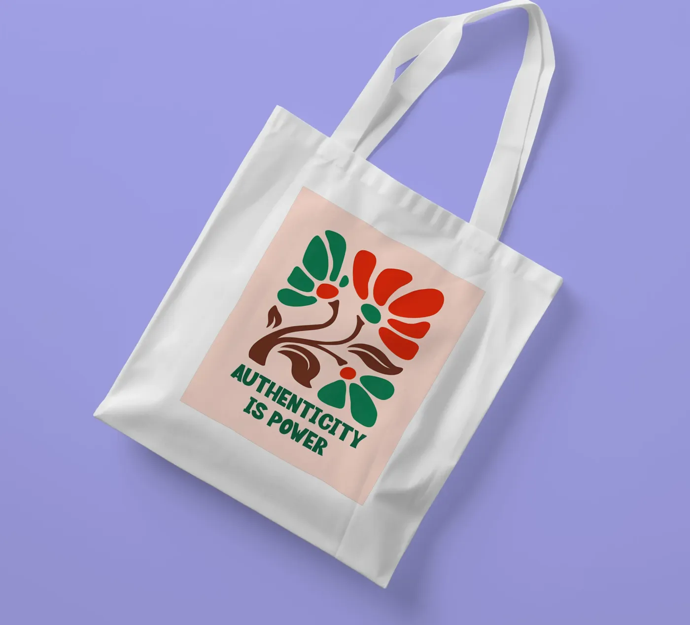 Authentic Bloom tote bag by inspirational quote