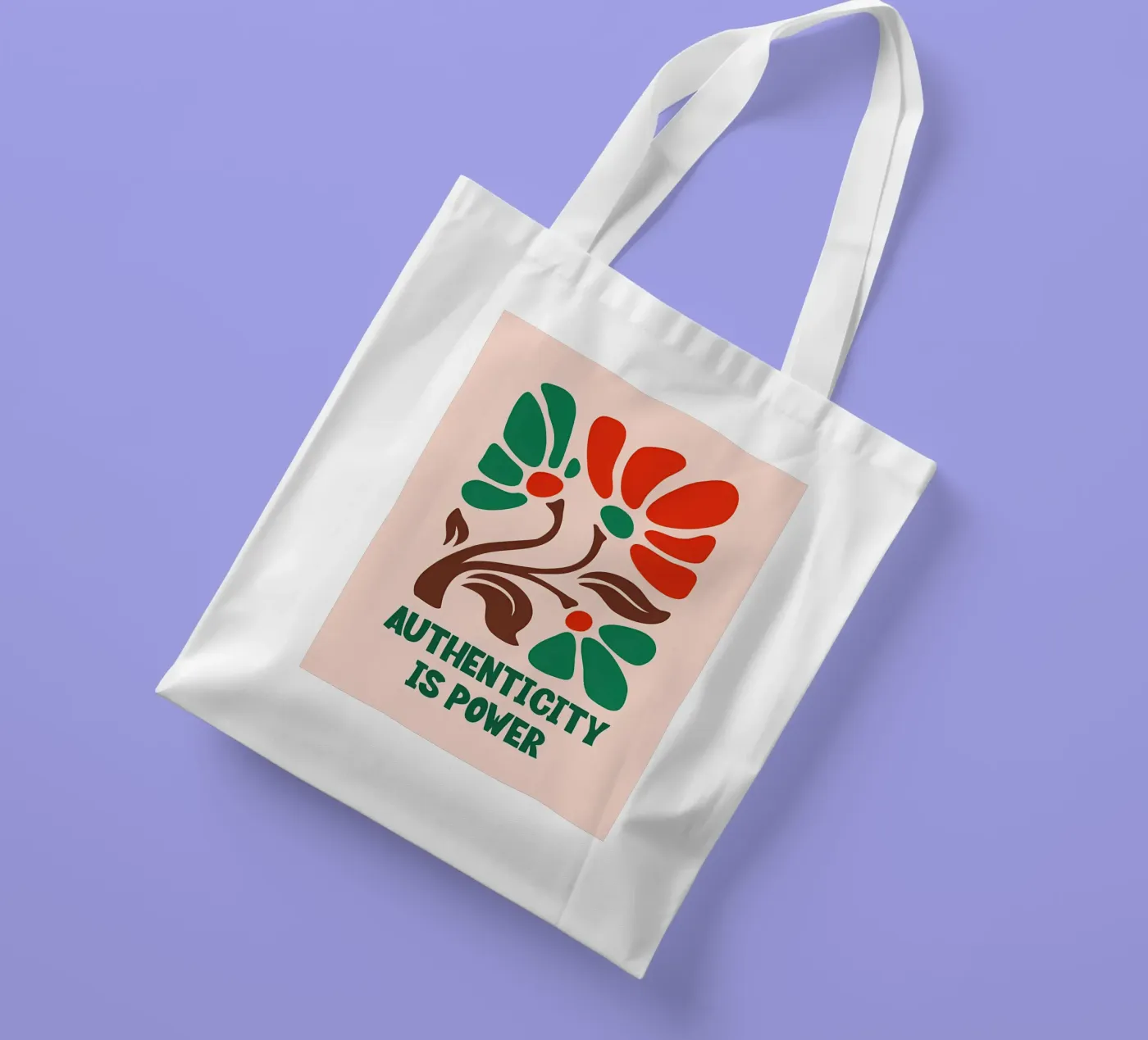 Authentic Bloom tote bag by inspirational quote