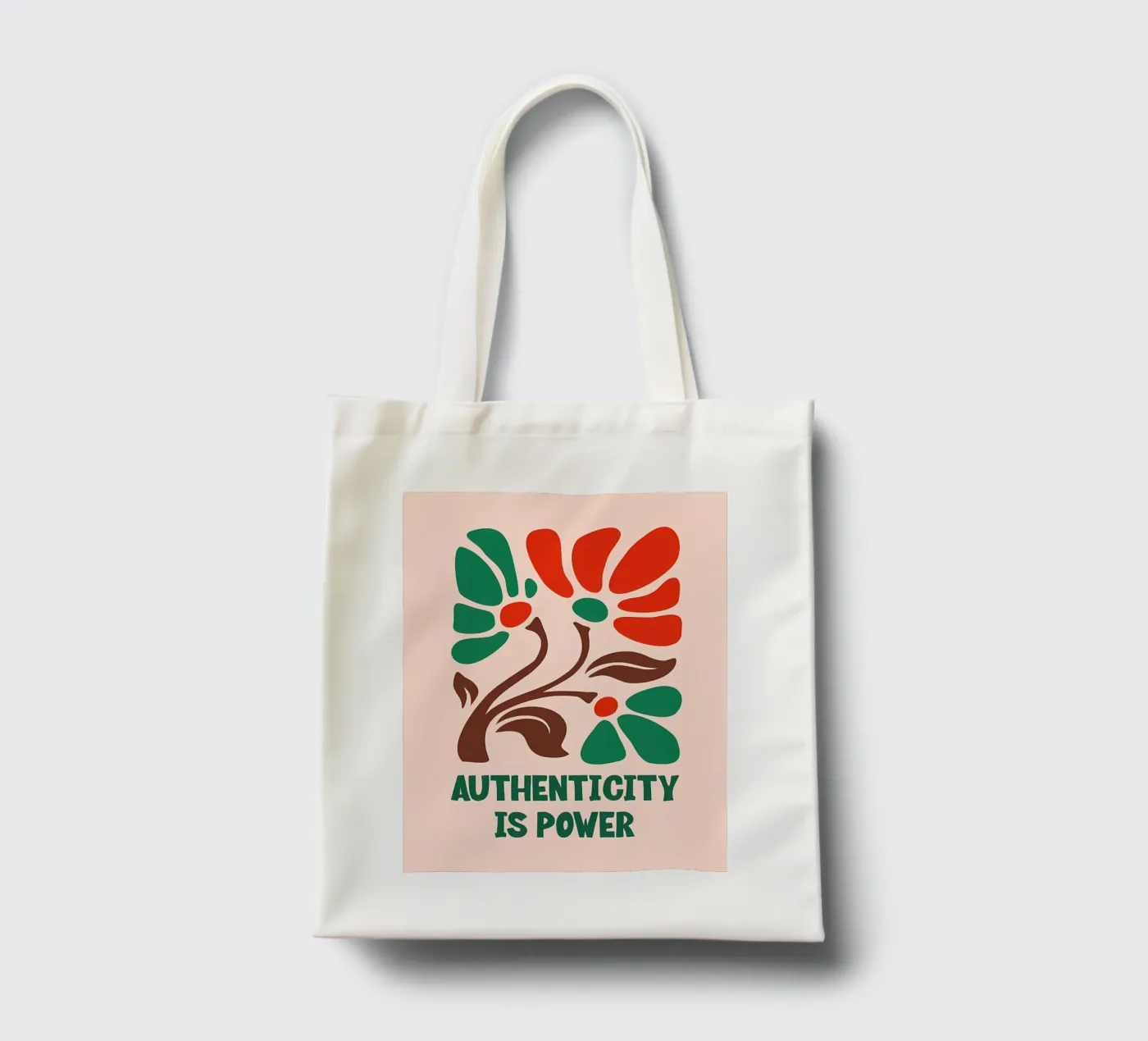 Authentic Bloom tote bag by inspirational quote