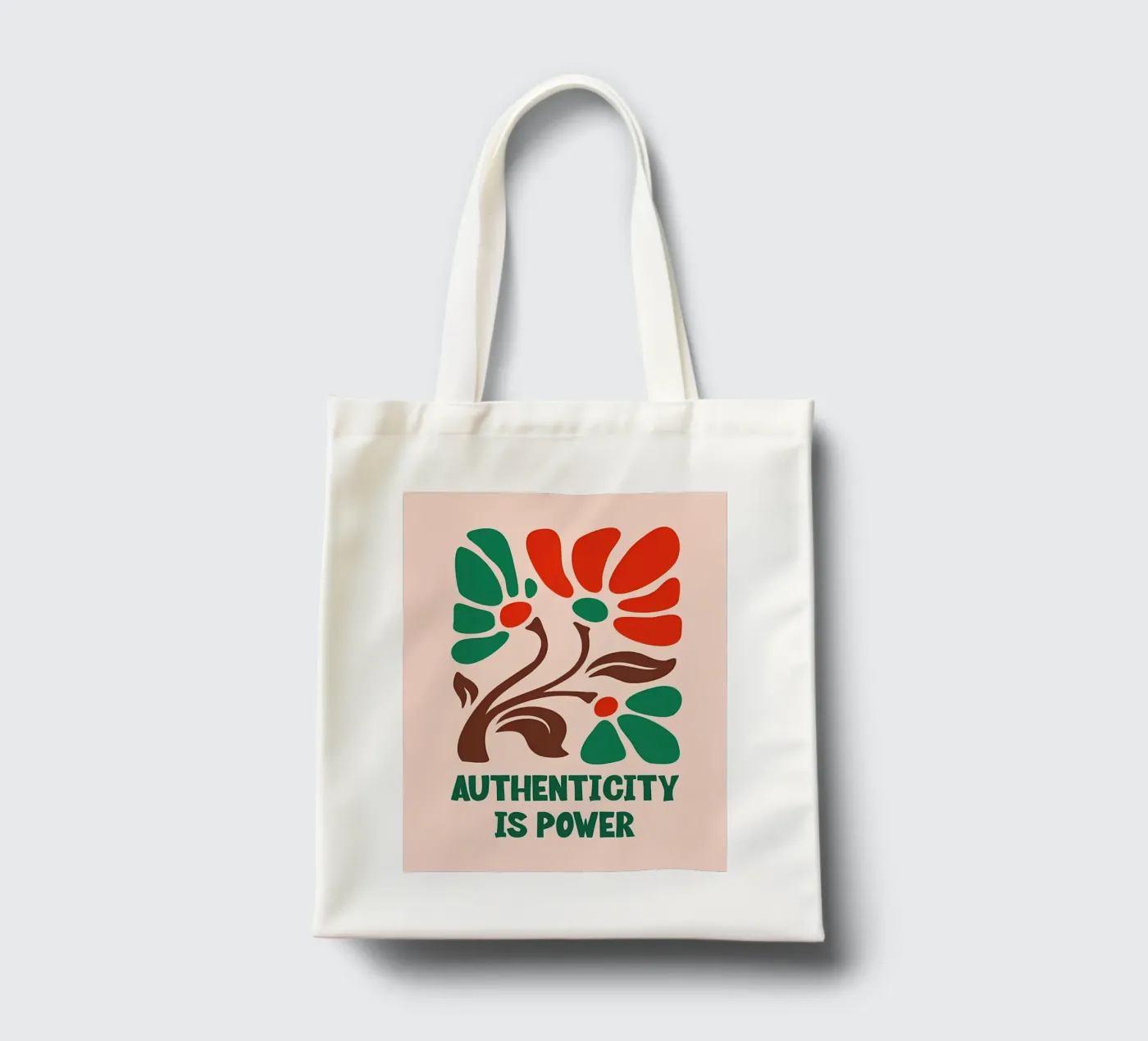 Authentic Bloom tote bag by inspirational quote
