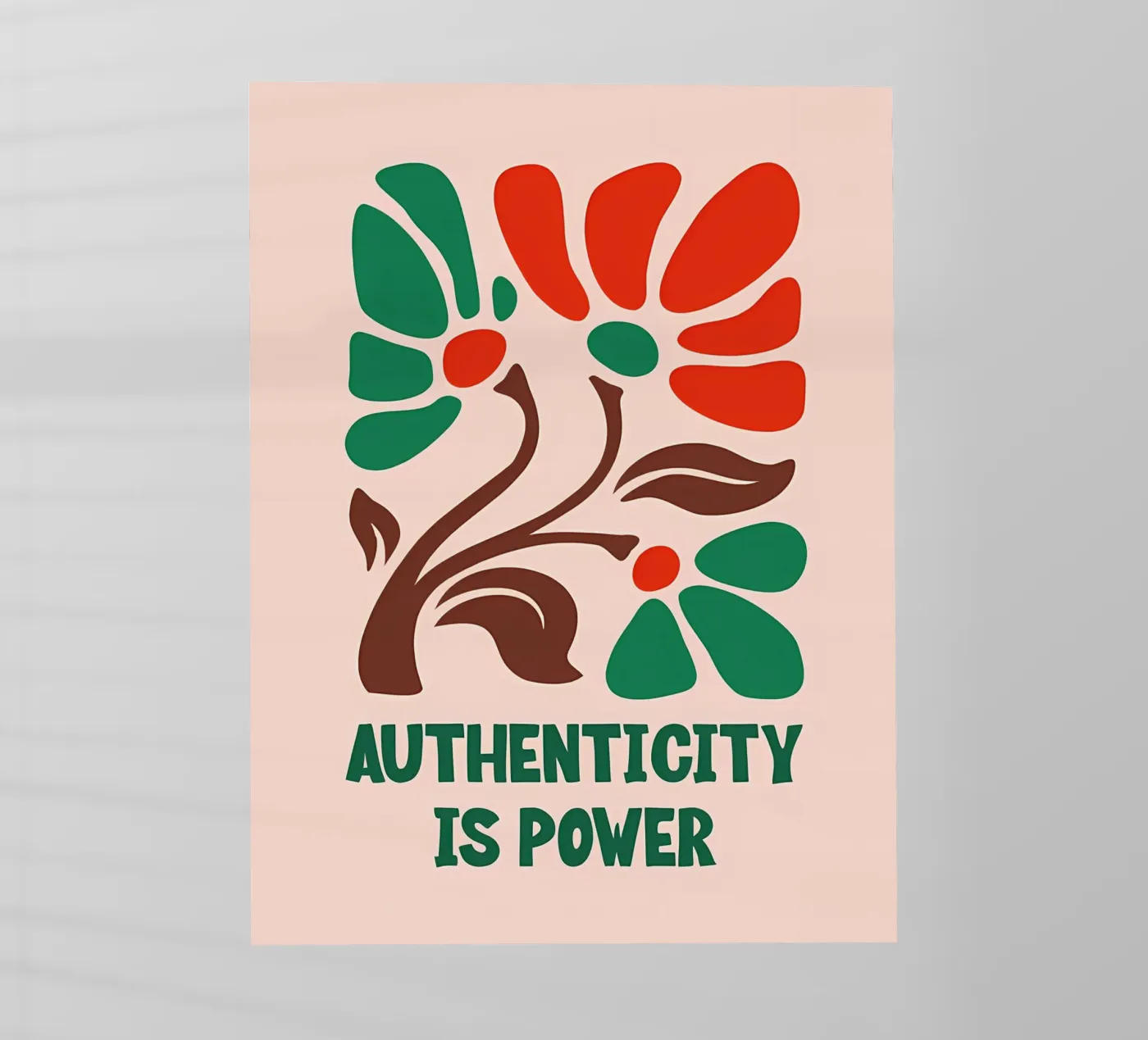 Authentic Bloom backlit folie van inspirational quote