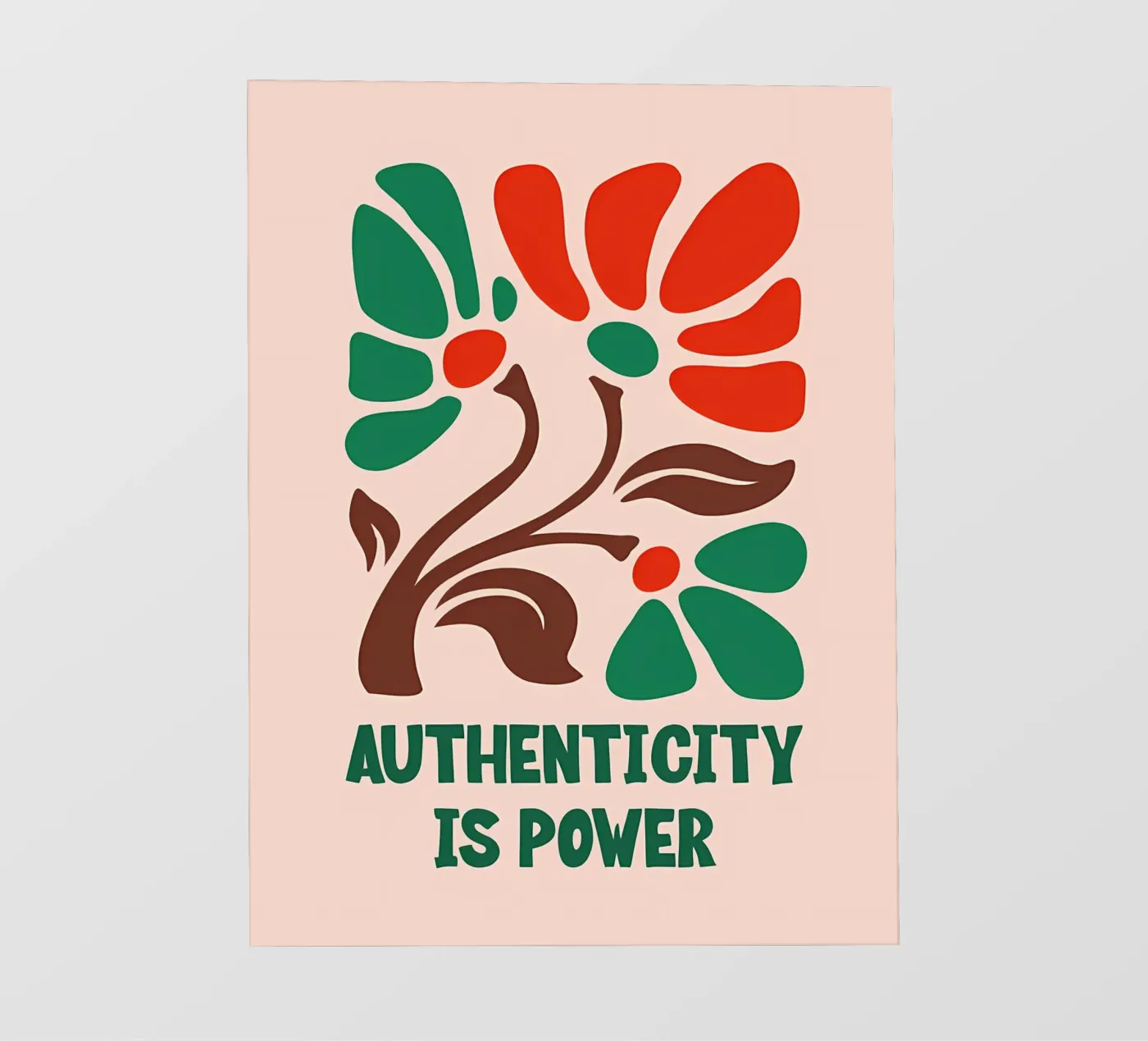 Authentic Bloom backlit folie van inspirational quote