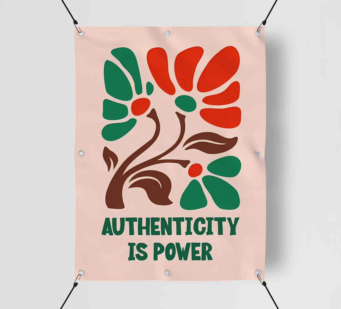 Authentic Bloom telo in pvc da inspirational quote