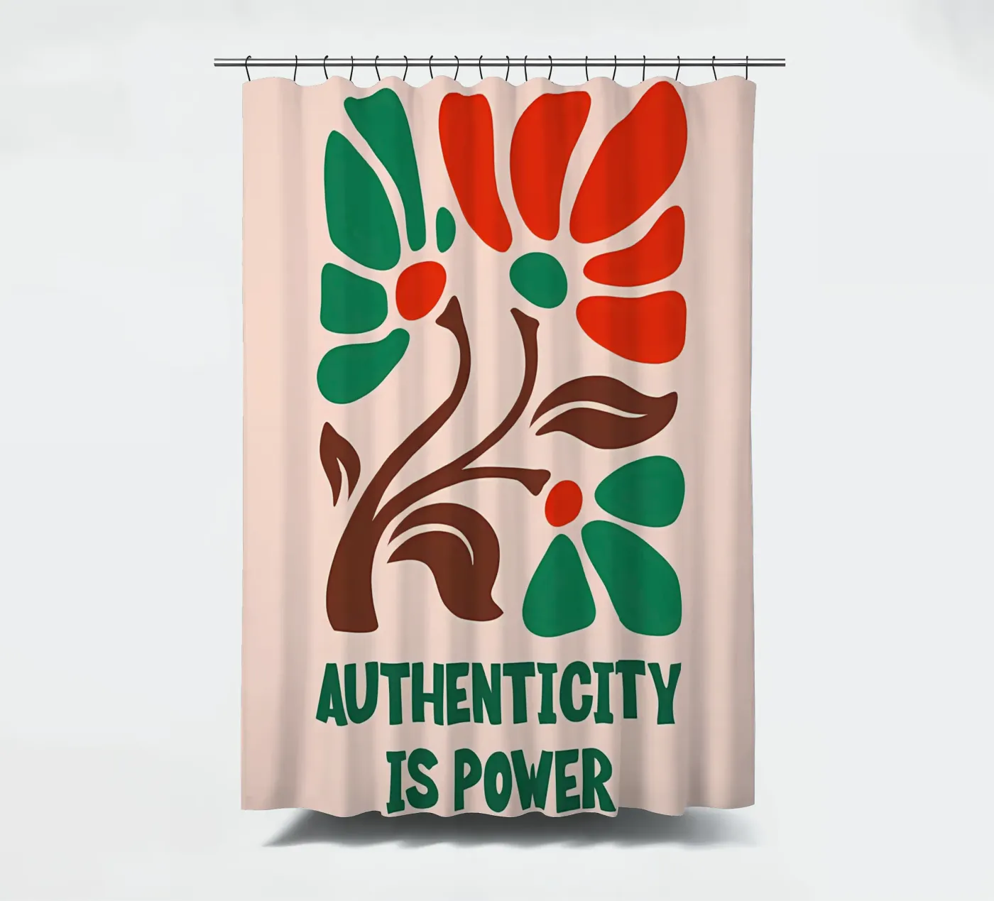 Fioritura autentica tenda da doccia da inspirational quote