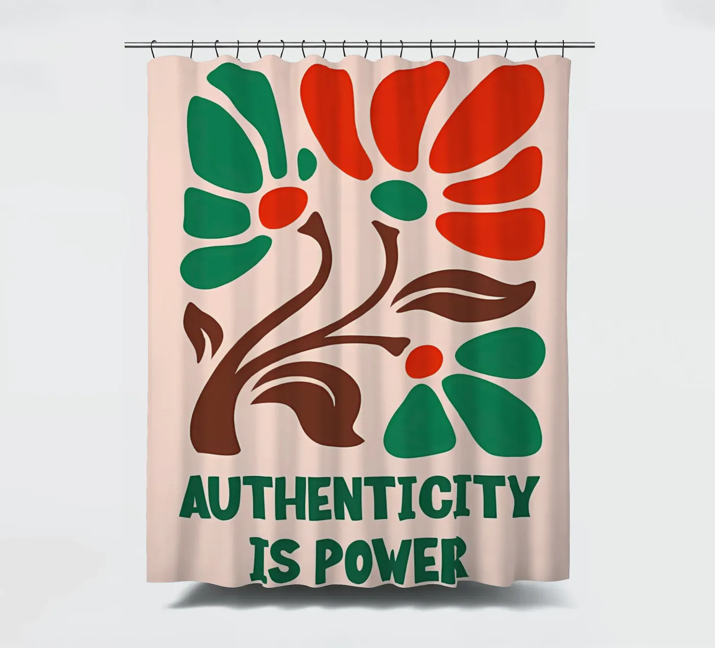 Fioritura autentica tenda da doccia da inspirational quote