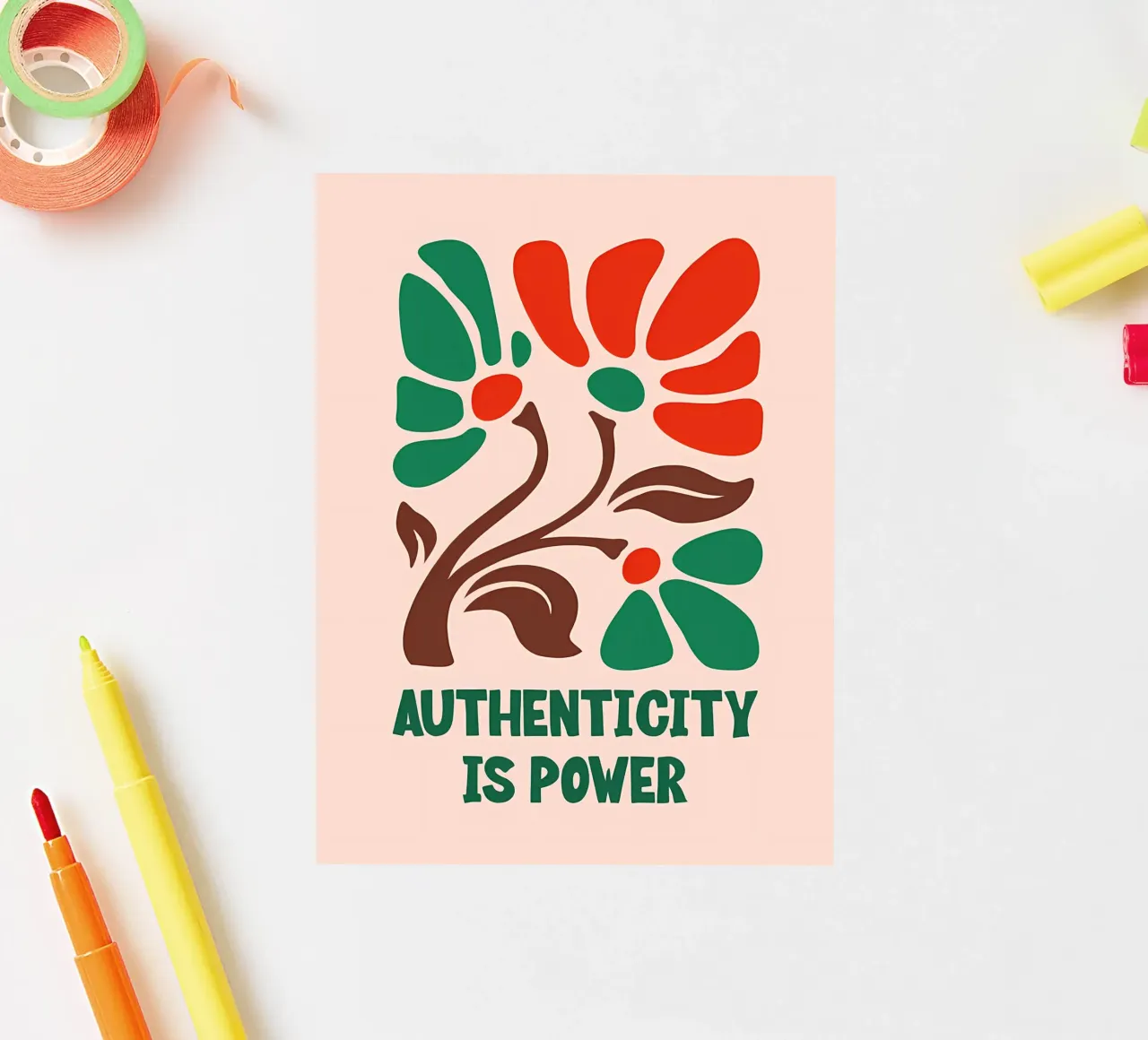 Authentic Bloom sticker by inspirational quote