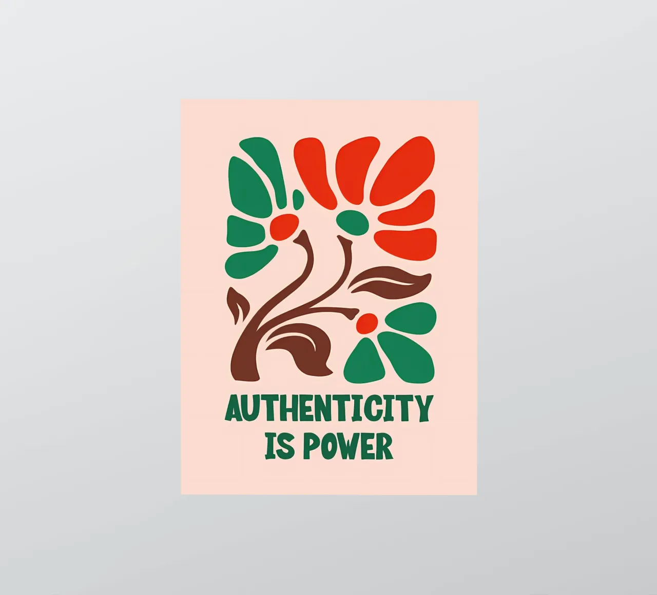 Authentieke bloei sticker van inspirational quote