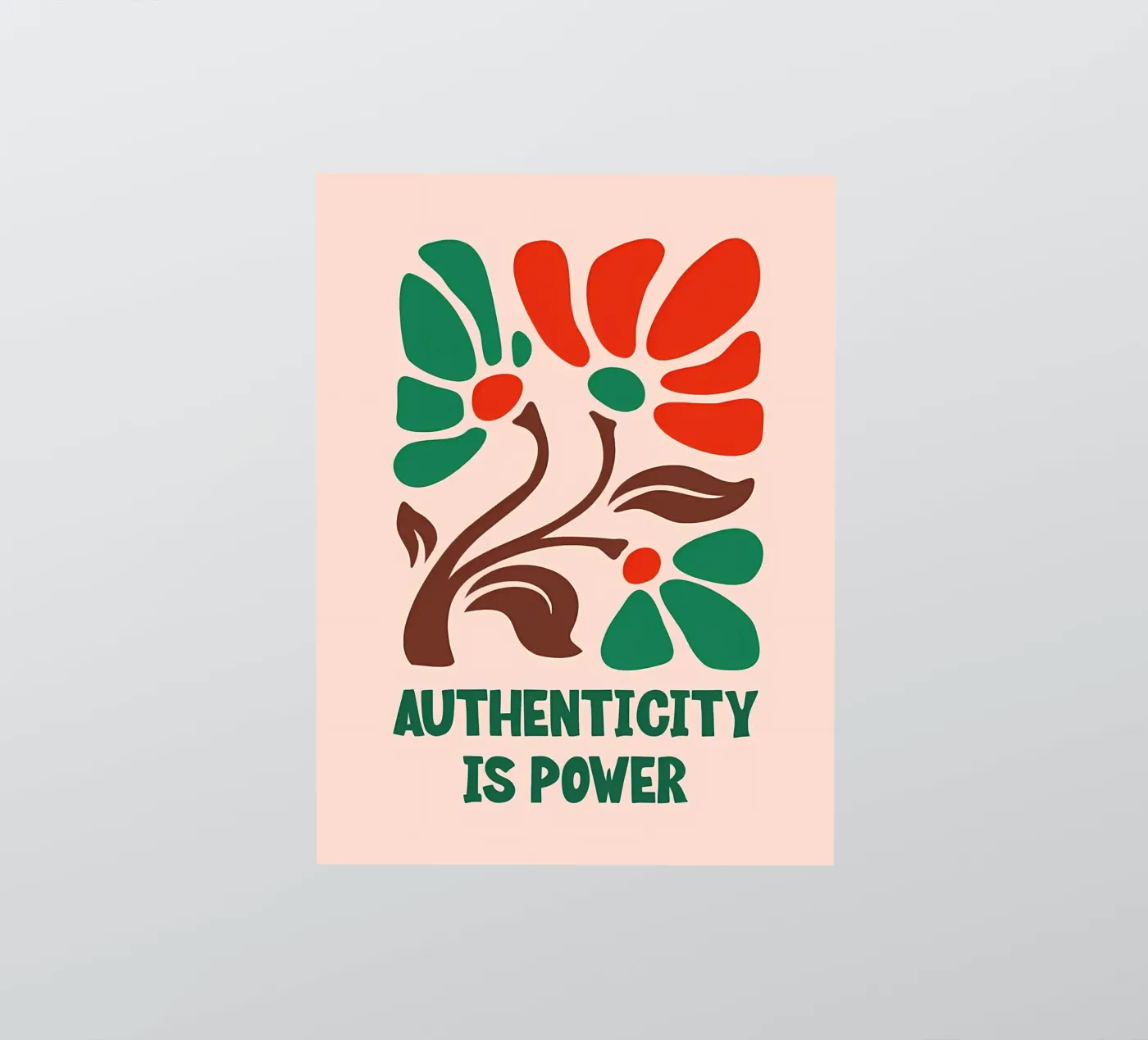 Authentic Bloom adesivo da inspirational quote