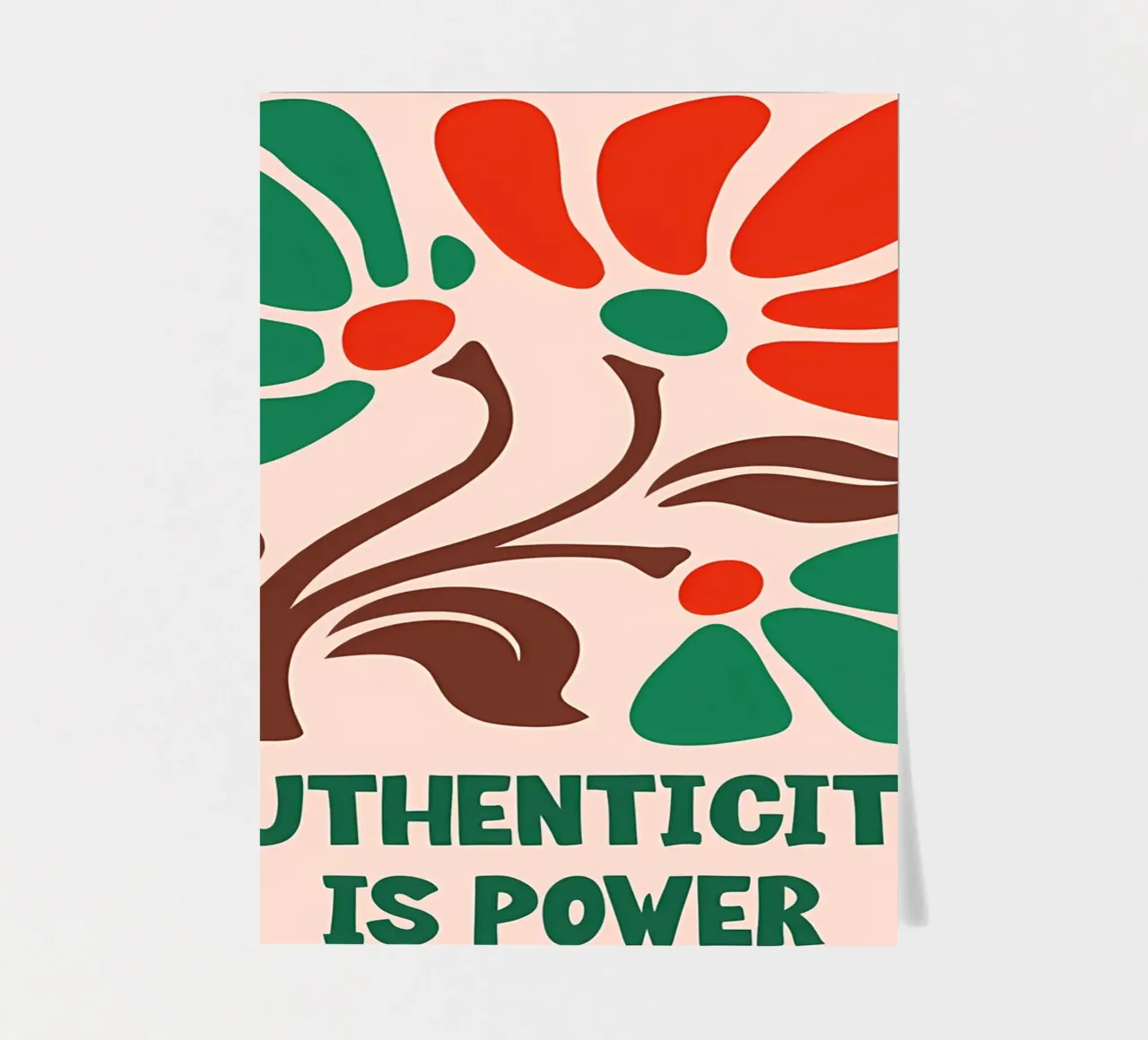 Authentic Bloom sticker sheet by inspirational quote