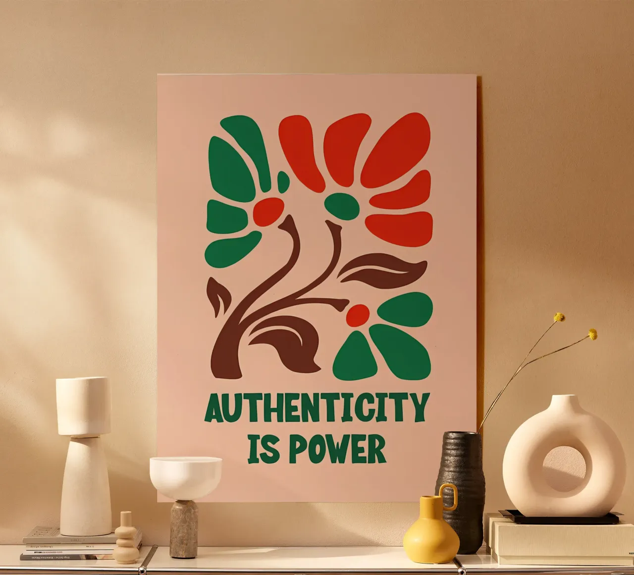 Authentic Bloom plexiglas de inspirational quote