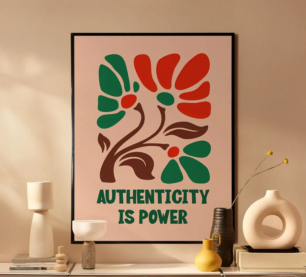 Fioritura autentica poster da inspirational quote