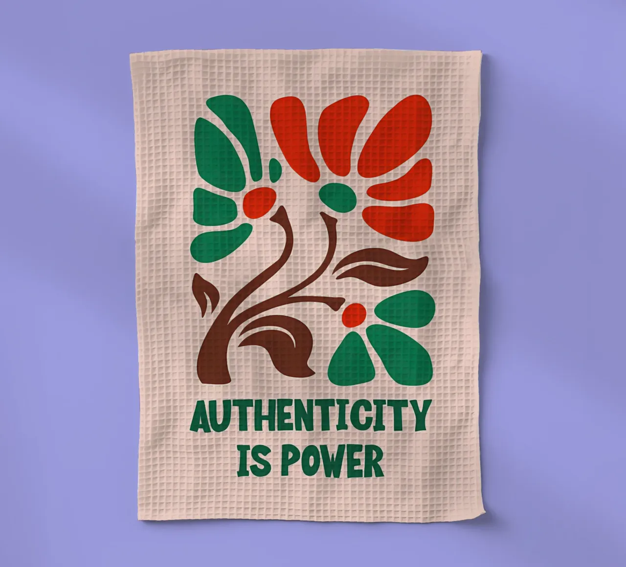 Authentic Bloom torchon de inspirational quote