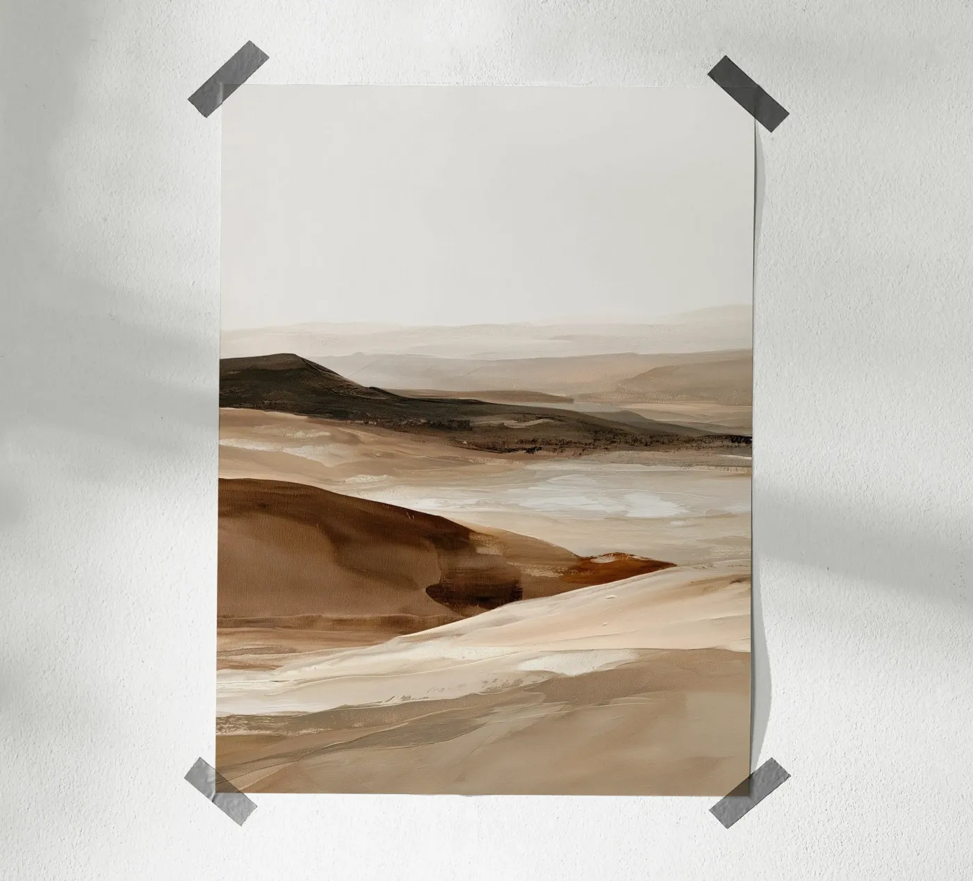 Minimal Desert Landscape poster by Flow Line 2
