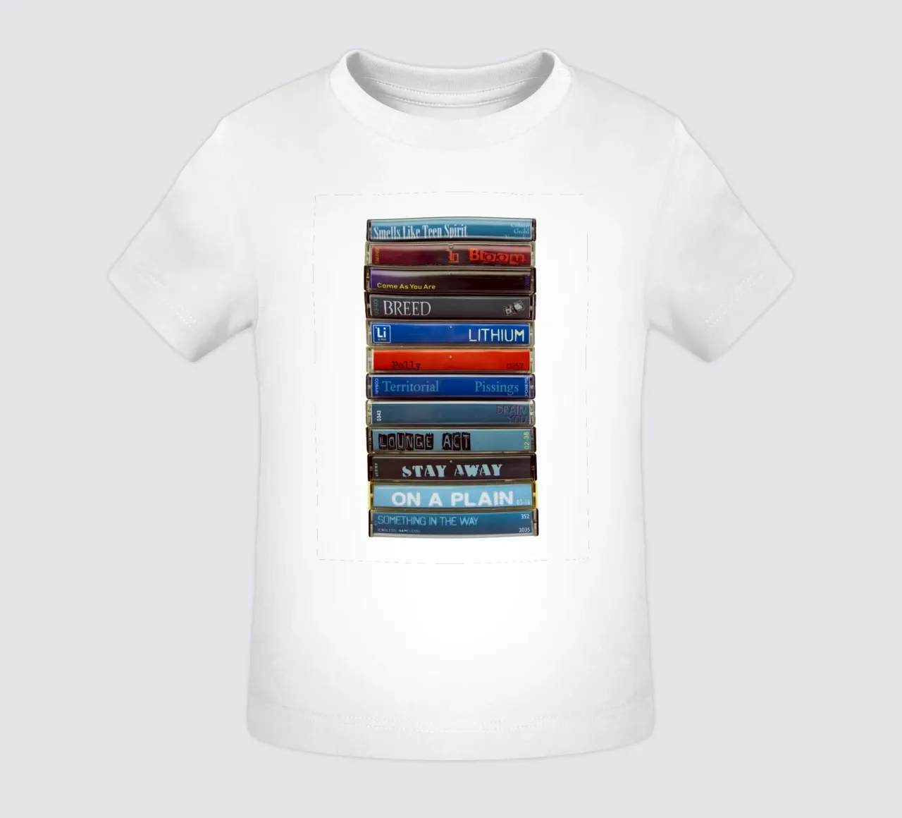 Nirvana - Nevermind - Stampa cassetta musicale maglietta neonato da MrMustardPrints