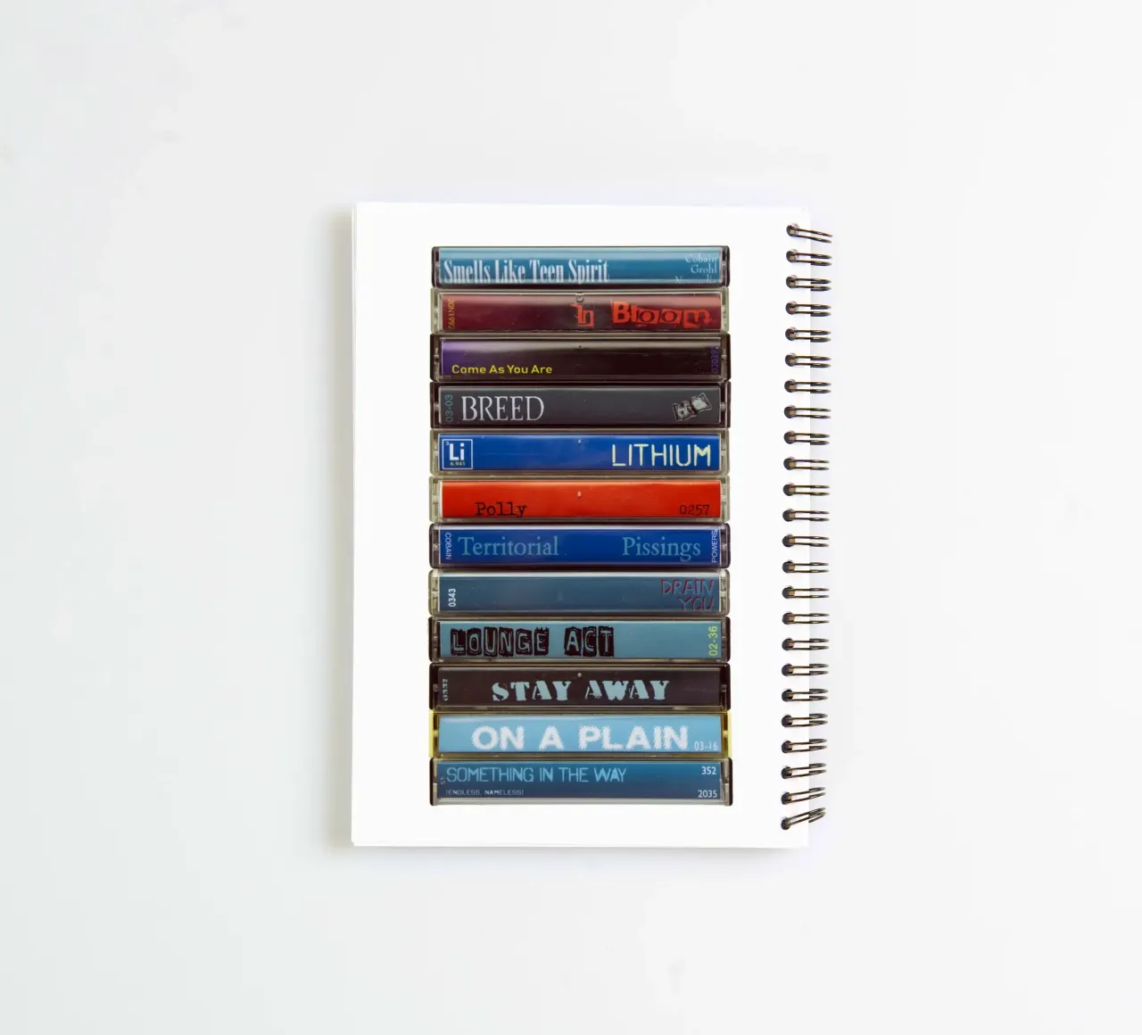 Nirvana - Nevermind - Musikkassette drucken Ringbuch von MrMustardPrints