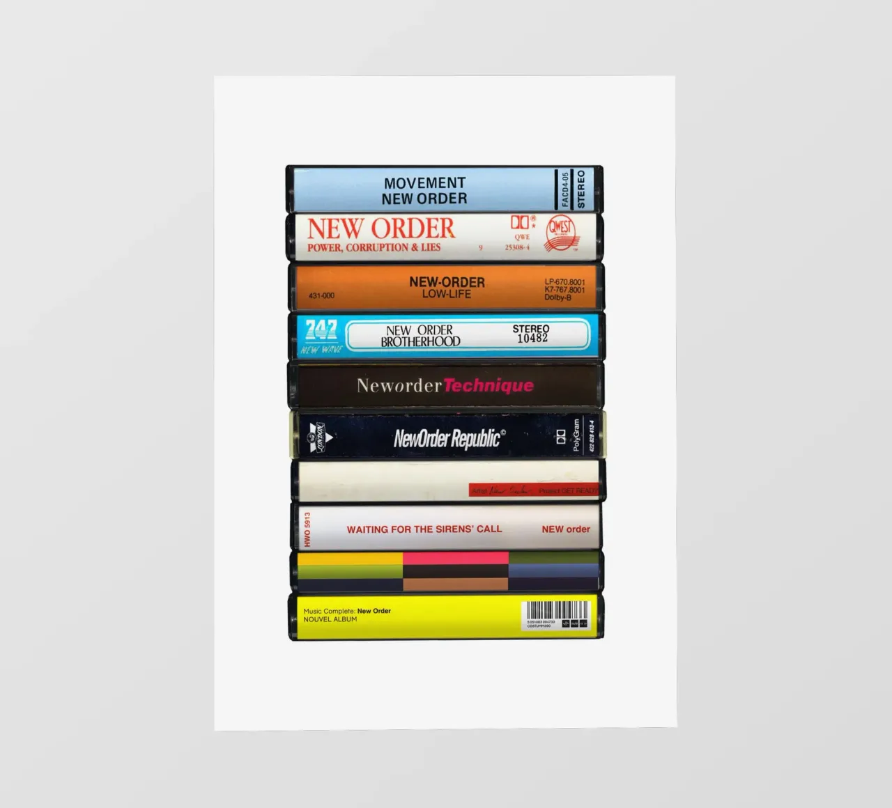 New Order - Album raccolti - Stampa su cassetta telo in pvc da MrMustardPrints