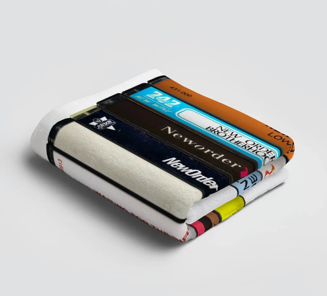 New Order - Collected Albums - Cassette Print towel by MrMustardPrints